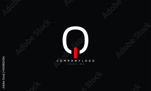 QI IQ Q AND I Abstract initial monogram letter alphabet logo design