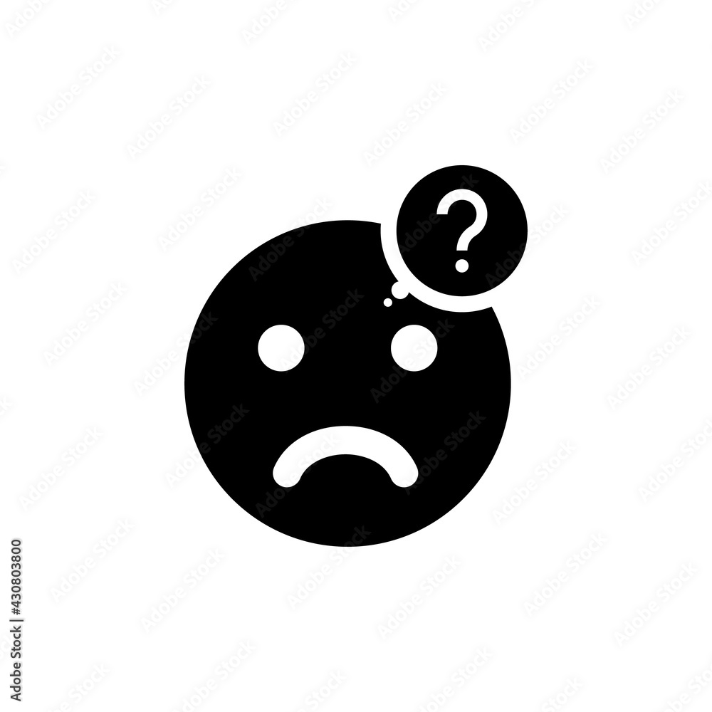 Fototapeta premium Uncertainty Emoji icon in vector. Logotype
