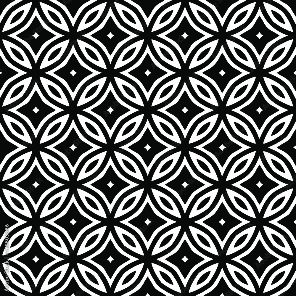 Geometric vector pattern with triangular elements. Seamless abstract ornament for wallpapers and backgrounds. Black and white colors. Geometric vector pattern with triangular elements. Seamless abstract ornament for wallpapers and backgrounds. Black and white colors.