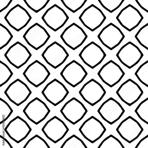 Fototapeta Naklejka Na Ścianę i Meble -  Geometric vector pattern with triangular elements. Seamless abstract ornament for wallpapers and backgrounds. Black and white colors