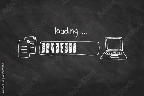 Concept of Digitalisation pictured on a chalkboard