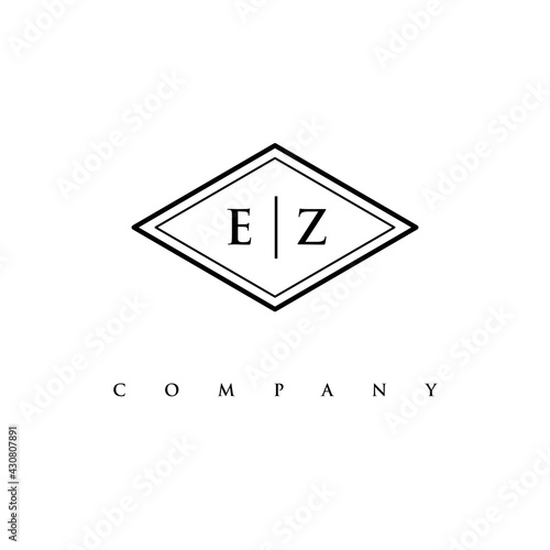 initial EZ logo design vector