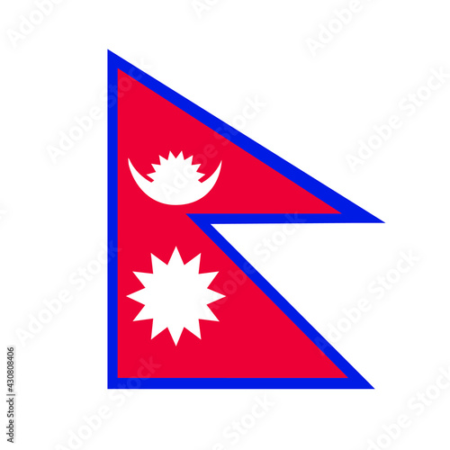 Nepal Flag proportional triangle flag vector, asian concepts
