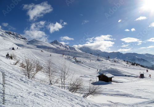 Ski resort in the alps