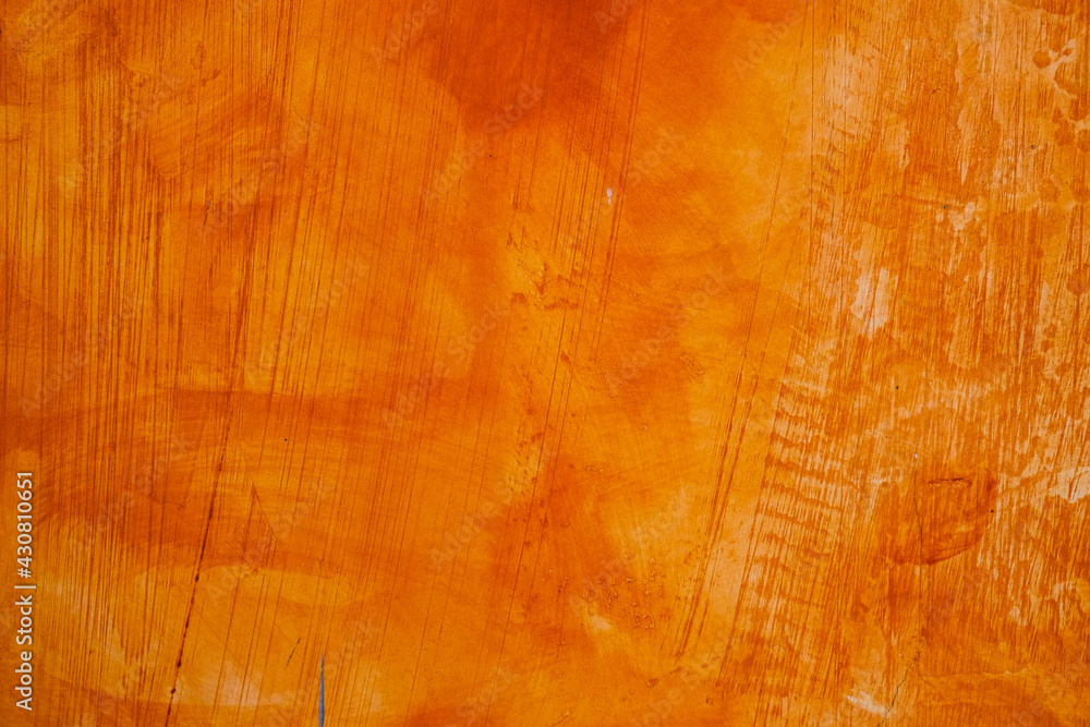Naklejka premium Textured wall brushed painted Background, Abstract Orange Oil Color.