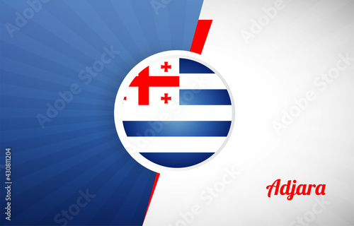 Happy national day of Adjara greeting background. Abstract Adjara country flag illustration