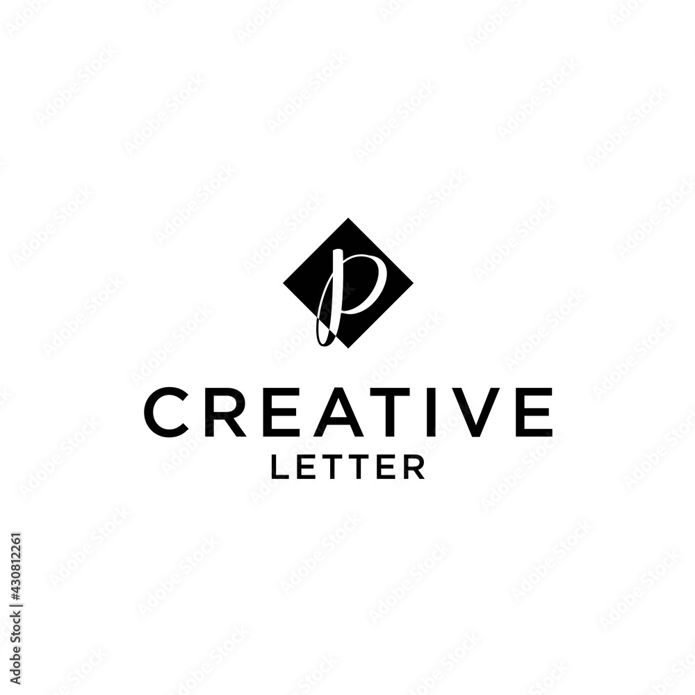 Elegant Initial P Script Logo Design for Management and Business Brand Elegant Initial P Script Logo Design for Management and Business Brand