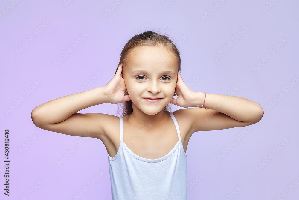 portrait of a little girl in the Studio portrait of a little girl in the Studio