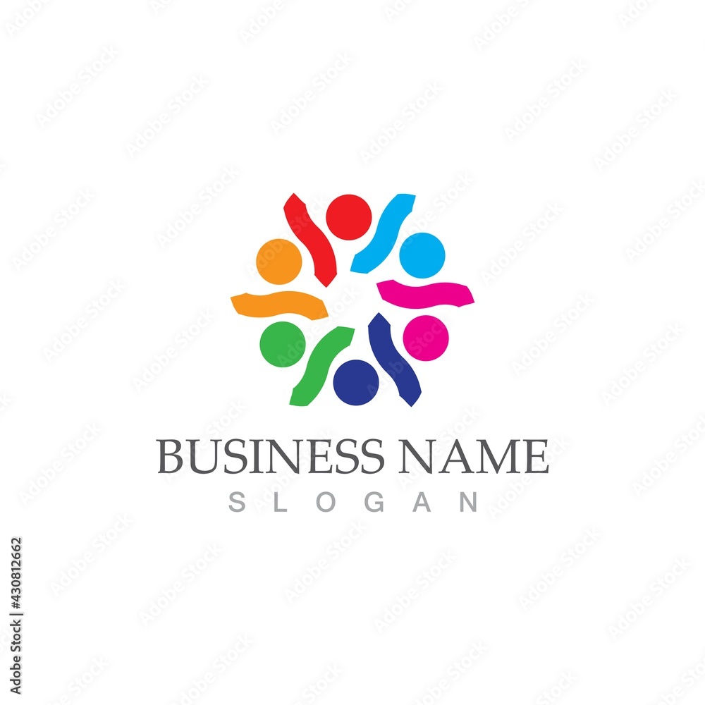 Community, network and social icon Community, network and social icon