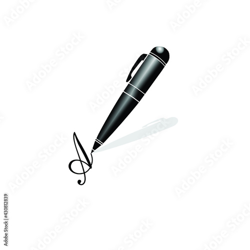 fountain pen isolated on white background