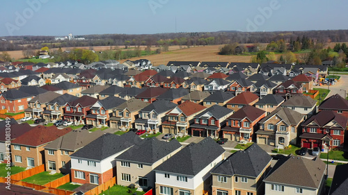 Fotografi Aerial view of a new subdivision