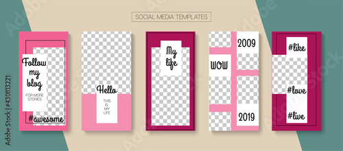 Mobile Stories Vector Collection.