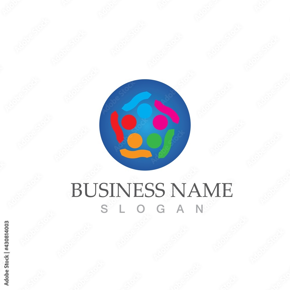 Community, network and social icon Community, network and social icon