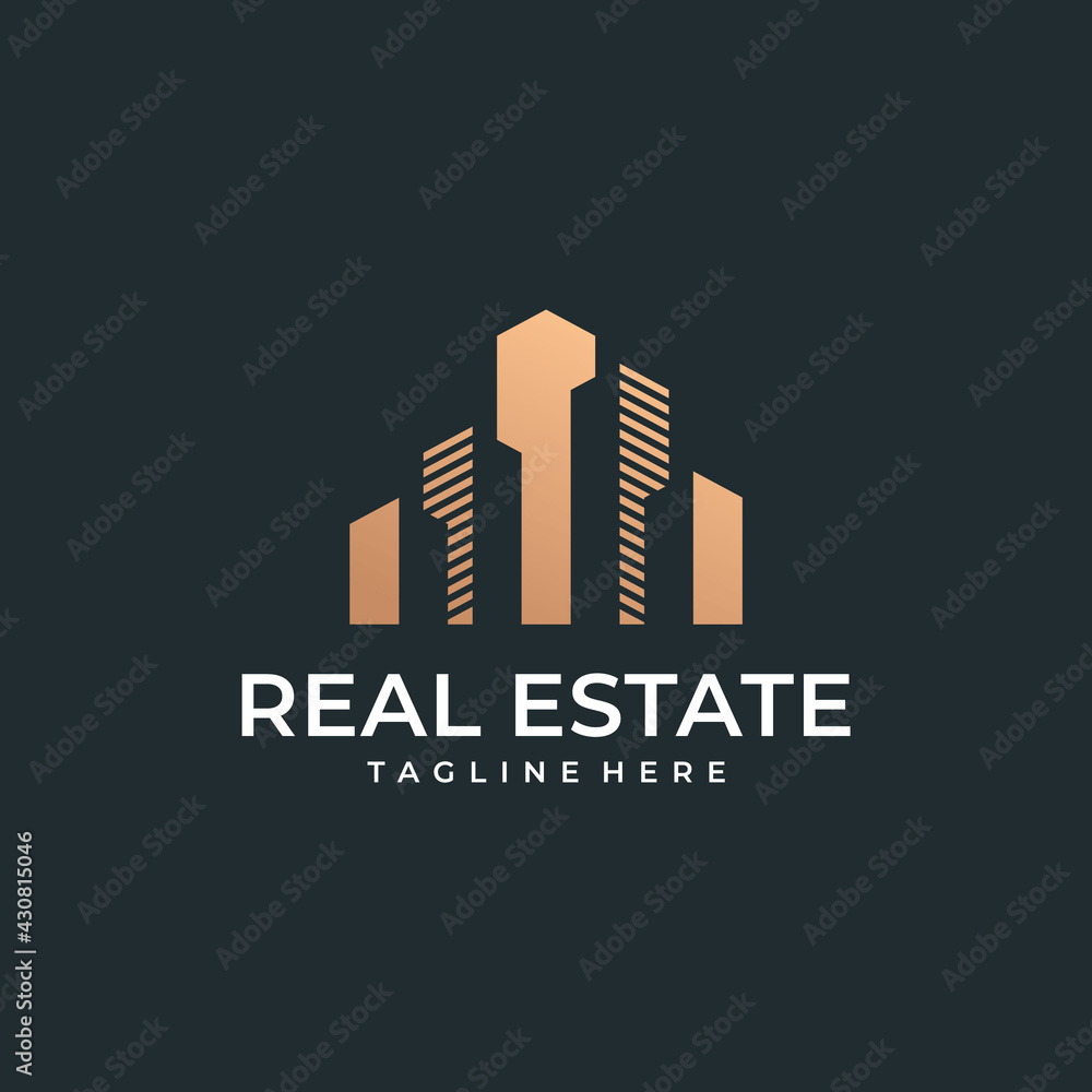 Modern abstract construction building real estate house logo design vector inspiration. Logo can be used for icon, brand, identity, apartment, city, architecture, home, and business company