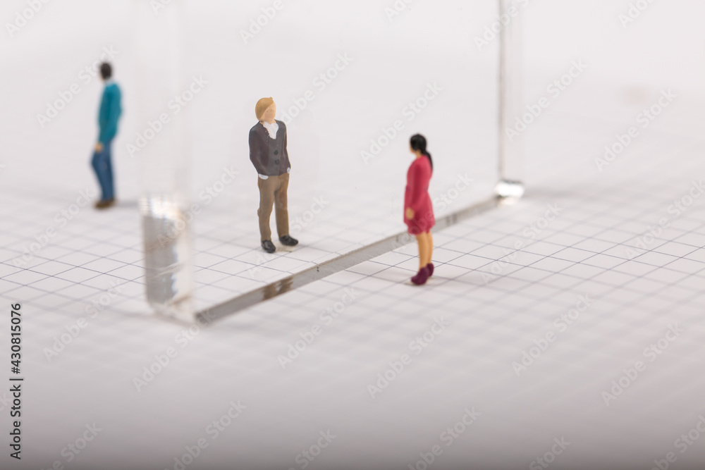 Social distancing, people keeping distance to protect COVID-19 ...