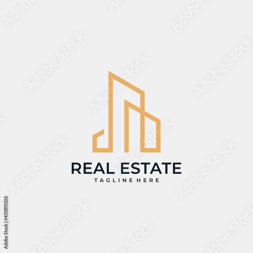 Set of real estate building construction home logo vector design architecture concept. Logo can be used for icon  brand  identity  isolated  house  and business company