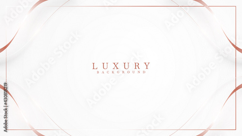 Copper ribbon with watermark on white background. Luxury certificate concept. Vector illustration design template.