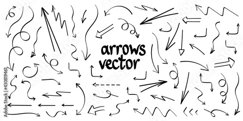 Arrows collection set. Vector black simple elements 