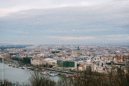 Panoramic views of beautiful buildings and the Danube river