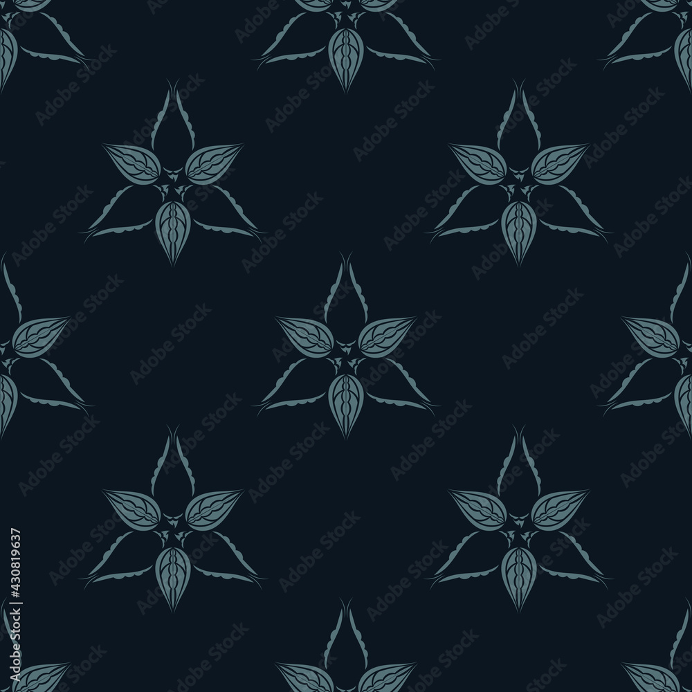 Seamless pattern of winter snowflakes. Good for backgrounds, prints, apparel and textiles. Vector Seamless pattern of winter snowflakes. Good for backgrounds, prints, apparel and textiles. Vector