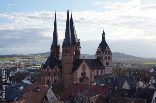Gelnhausen Stadtgarten und Marienkirche