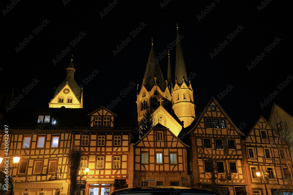 Naklejka premium Altstadt mit Marienkirche