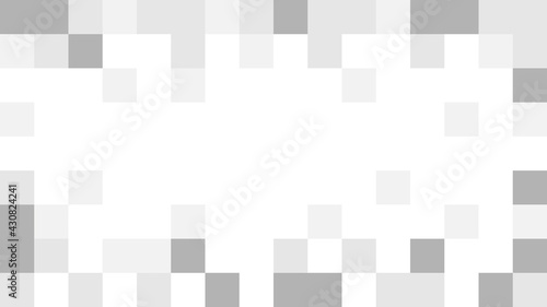 Pixel Background Abstract Gray and White Texture with Pixelated Design and an Aspect Ratio of 16:9. Vector Image.