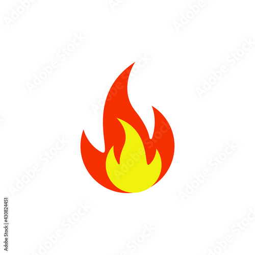 fire logo icon design template