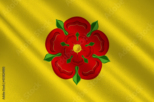 Flag of Lancashire in England photo