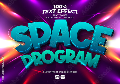 Space Program Editable Text Effect