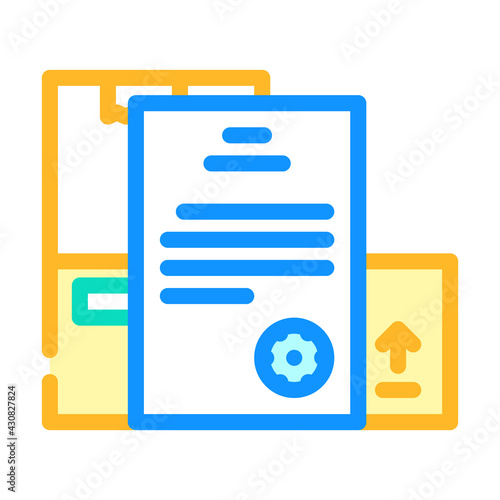 documentation wholesale color icon vector. documentation wholesale sign. isolated symbol illustration