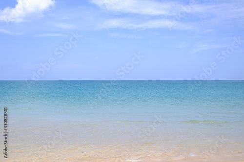 Landscapes View The atmosphere is beautiful Sand and sea and the color of the sky  The beach phuket of Thailand.