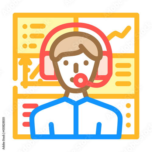 broker wholesale color icon vector. broker wholesale sign. isolated symbol illustration