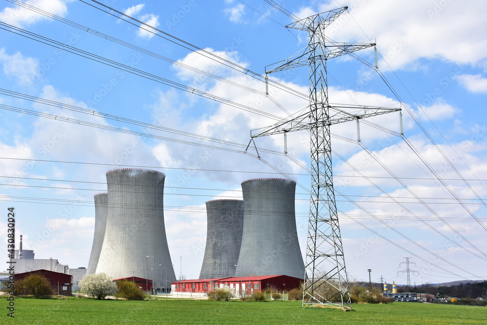 coolong tower of nuclear power station, Czech republic