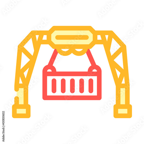 loading container wholesale color icon vector. loading container wholesale sign. isolated symbol illustration
