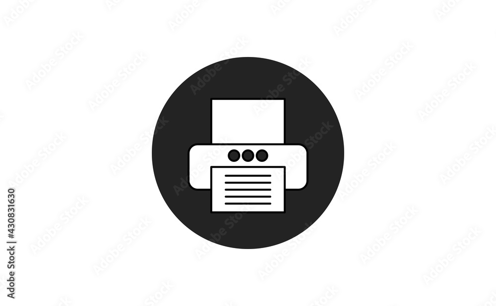 printer icon. Flat design. Vector Illustration. printer icon. Flat design. Vector Illustration.