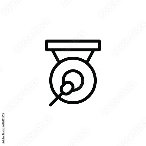 gong line icon vector illustration