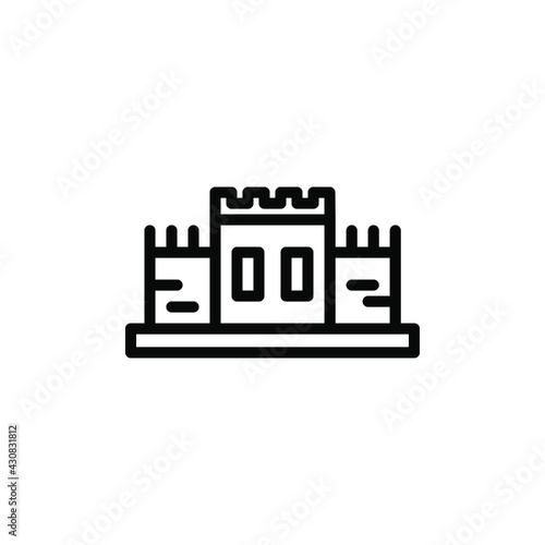 great wall line icon vector illustration