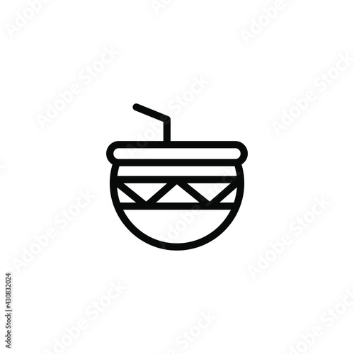 yerba mate line icon vector illustration