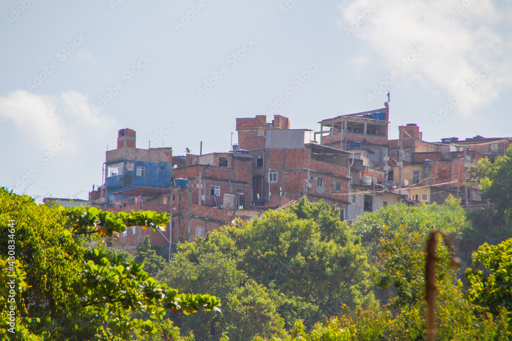 hill of mango as seen from the sao cristovao neighborhood in rio de janeiro.