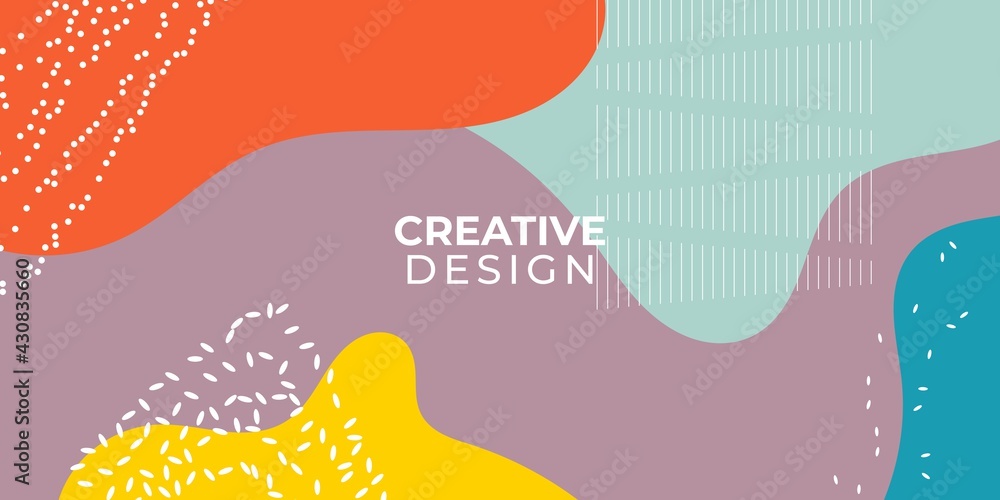 Abstract fun pattern, colorful design, geometric background. It is suitable for posters, banners, covers, etc. Vector illustration