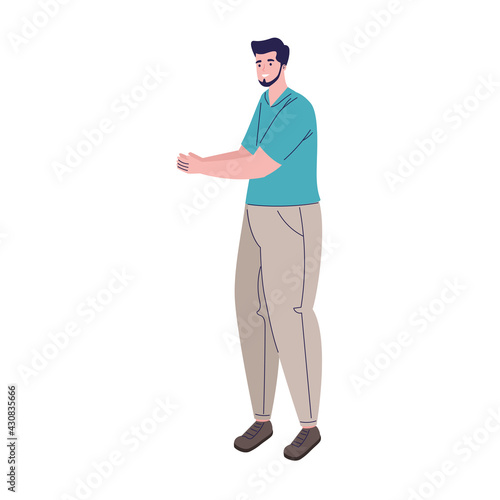 man standing character