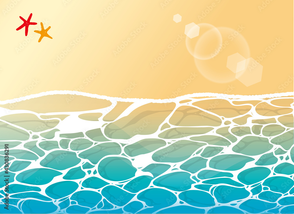 美しい浜辺のイラスト 透明で透き通った海と砂浜 Stock Vektorgrafik Adobe Stock 美しい浜辺のイラスト 透明で透き通った海と砂浜 Stock Vektorgrafik Adobe Stock