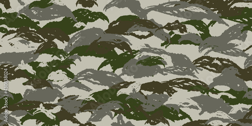 Camouflage background. Seamless pattern.Vector. 迷彩パターン　背景素材 © tabosan