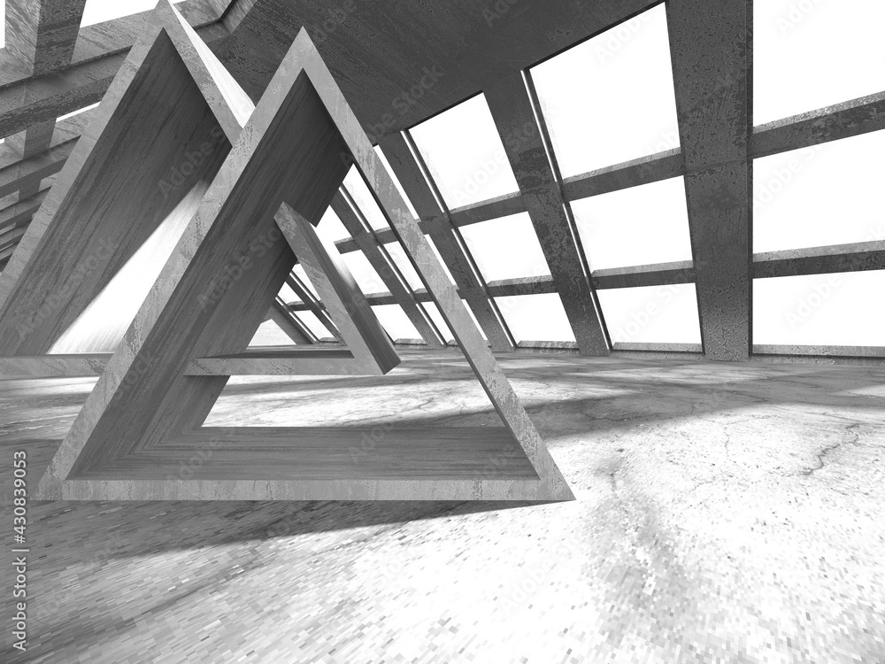 Dark Concrete Wall Architecture. Empty Room Dark Concrete Wall Architecture. Empty Room