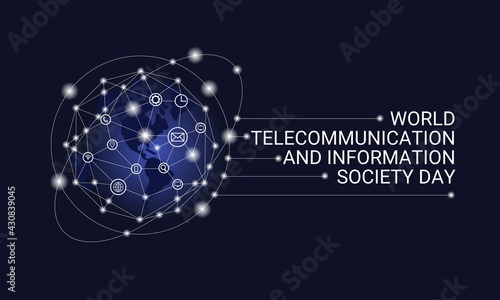Design the World Telecommunication and Information Society Day theme, as a banner, poster or template.