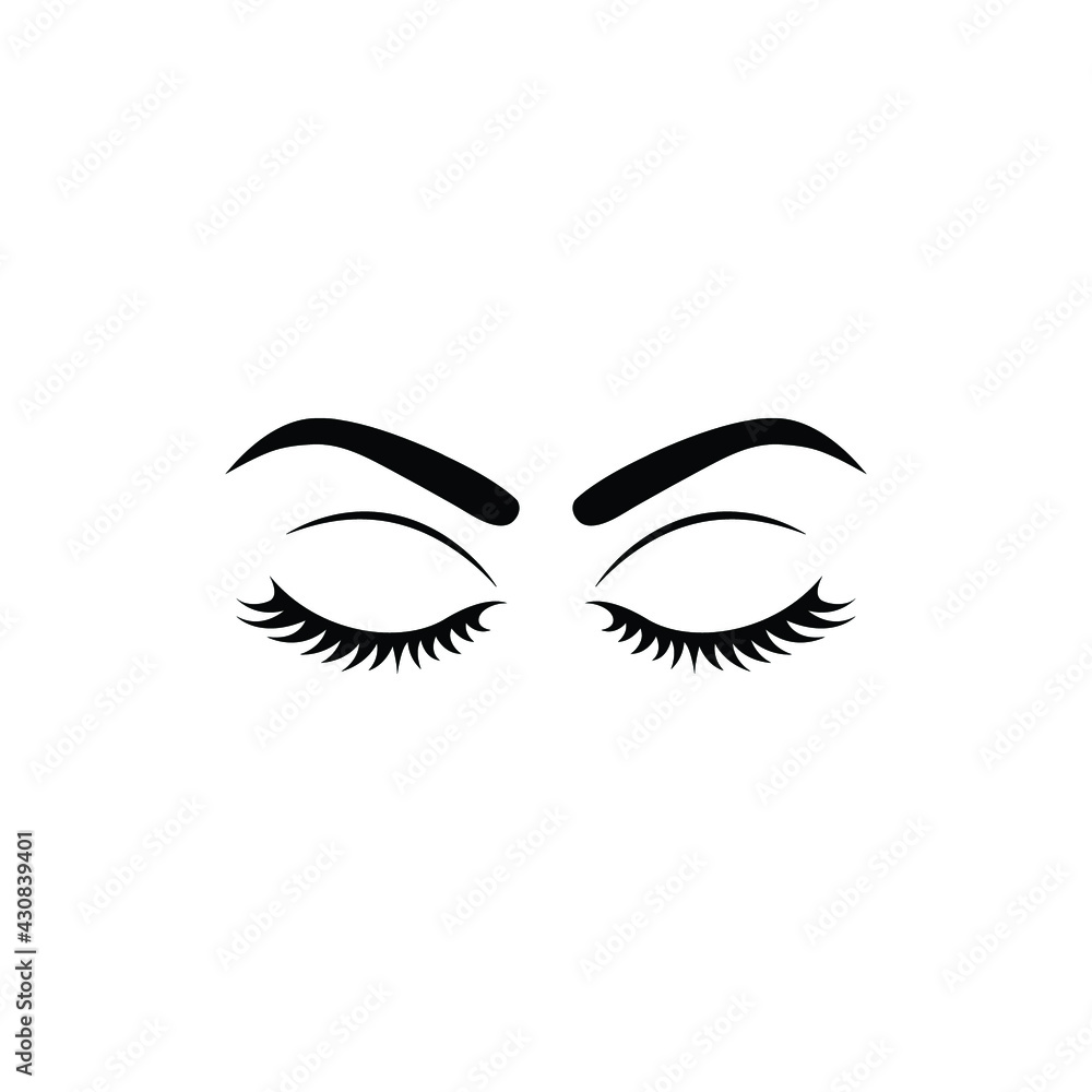 eyelashes logo  icon design template