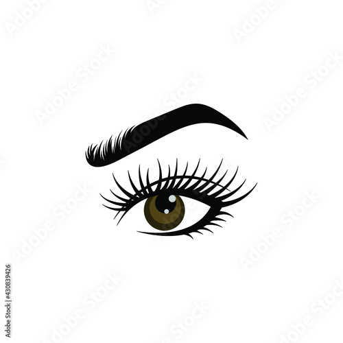 eyelashes logo  icon design template