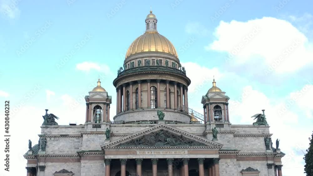 Saint Petersburg, Russia - September 22, 2019: casual view on the famous architecture and city streets at the autumn