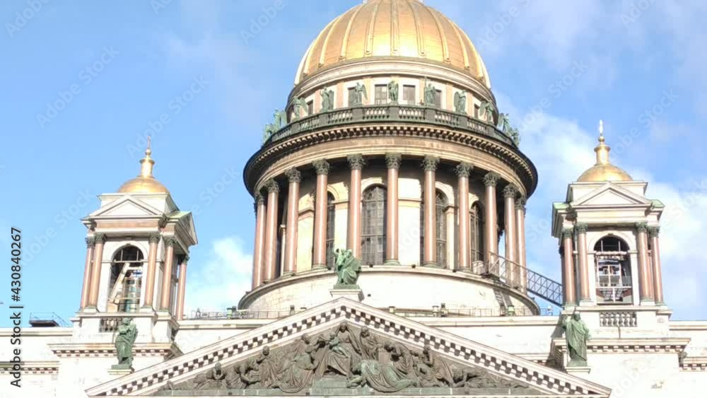 Saint Petersburg, Russia - September 22, 2019: casual view on the famous architecture and city streets at the autumn Saint Petersburg, Russia - September 22, 2019: casual view on the famous architecture and city streets at the autumn